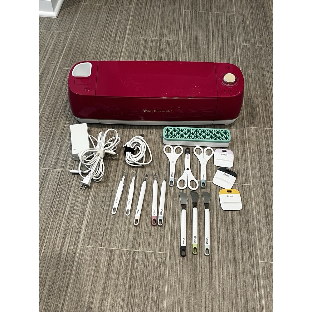Cricut Explore Air 2 Smart Cutting Machine Raspberry Crafting Tools Cord USB